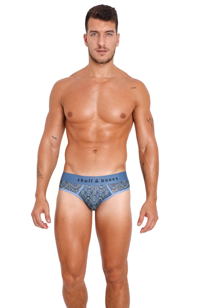 Art Deco Blue Brief