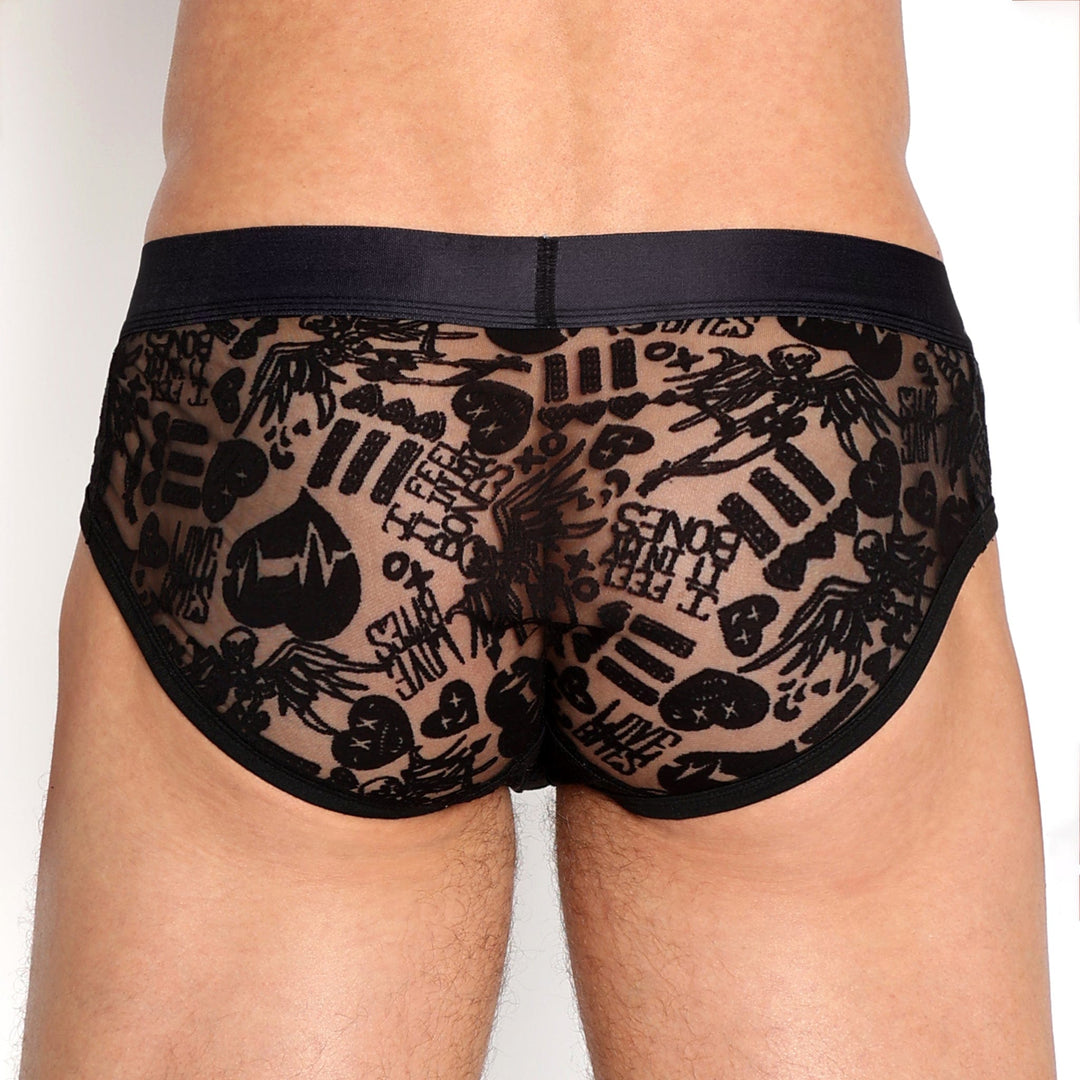 Love Bites Burnout Black Brief