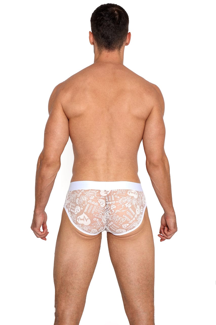 Love Bites Burnout White Brief