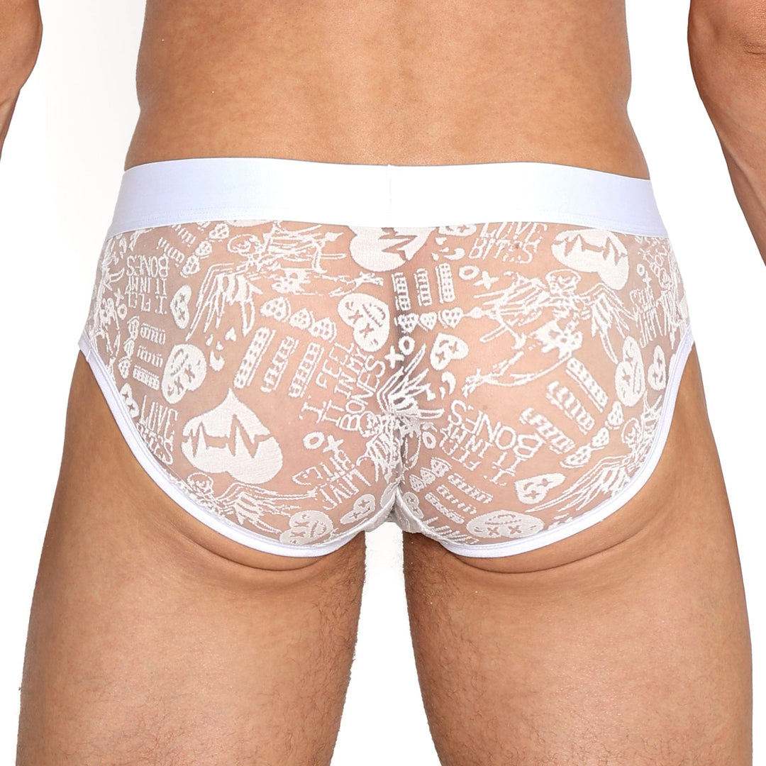 Love Bites Burnout White Brief