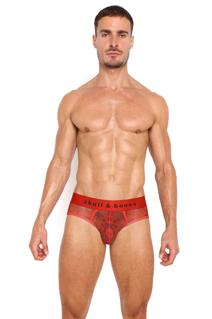 Red Heart Bandana Sheer Mesh Jock