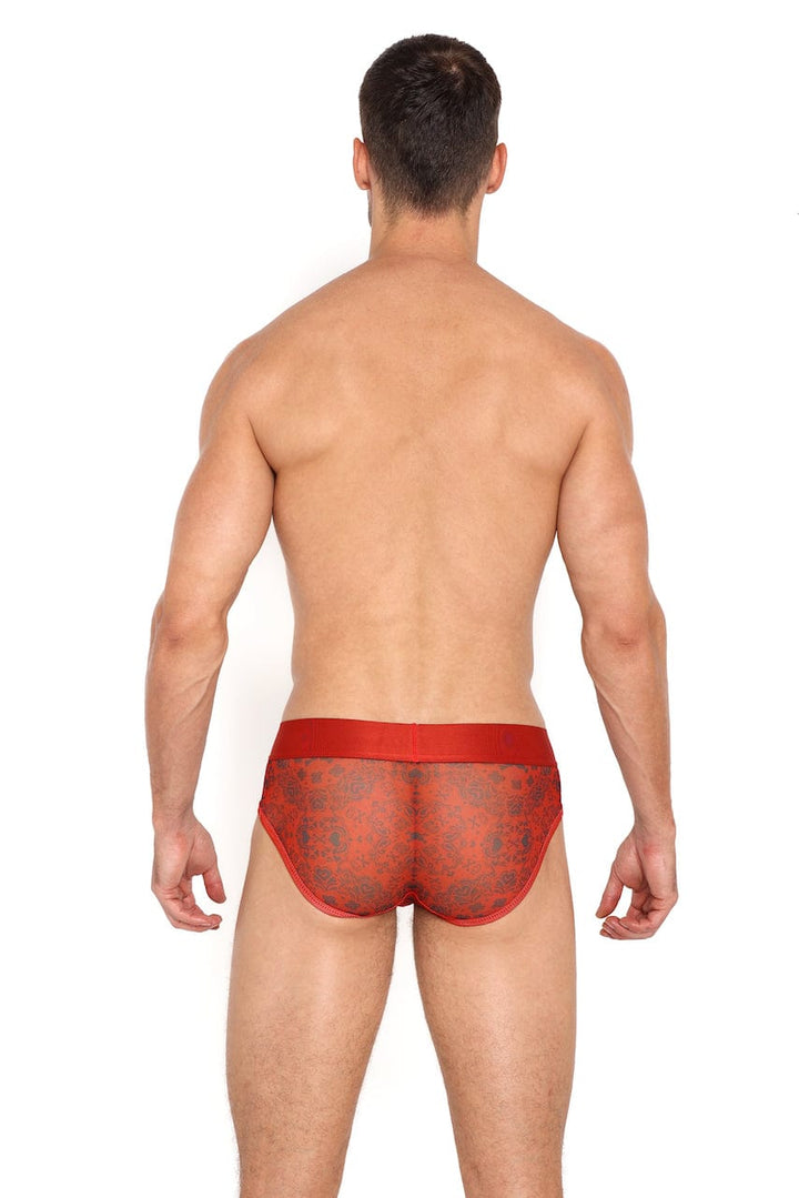 Red Heart Bandana Sheer Mesh Jock