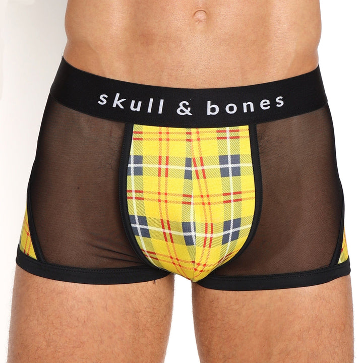 Yellow Tartan Sheer Mesh Trunk