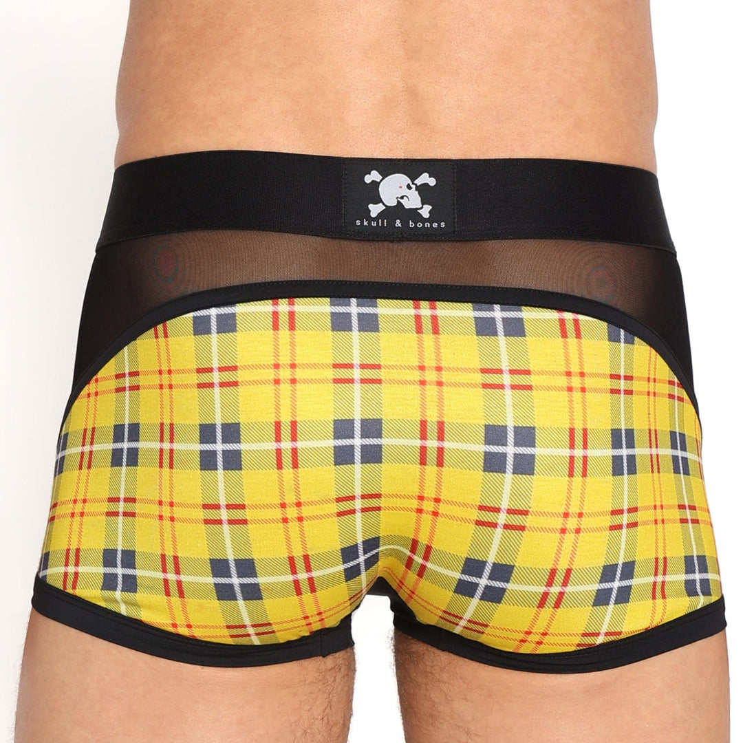 Yellow Tartan Sheer Mesh Trunk