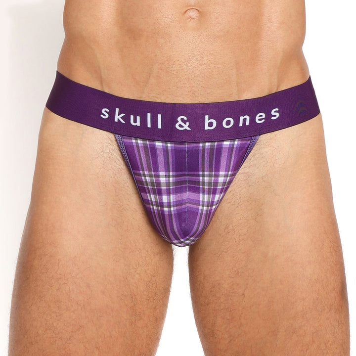 Purple Tartan Plaid Thong