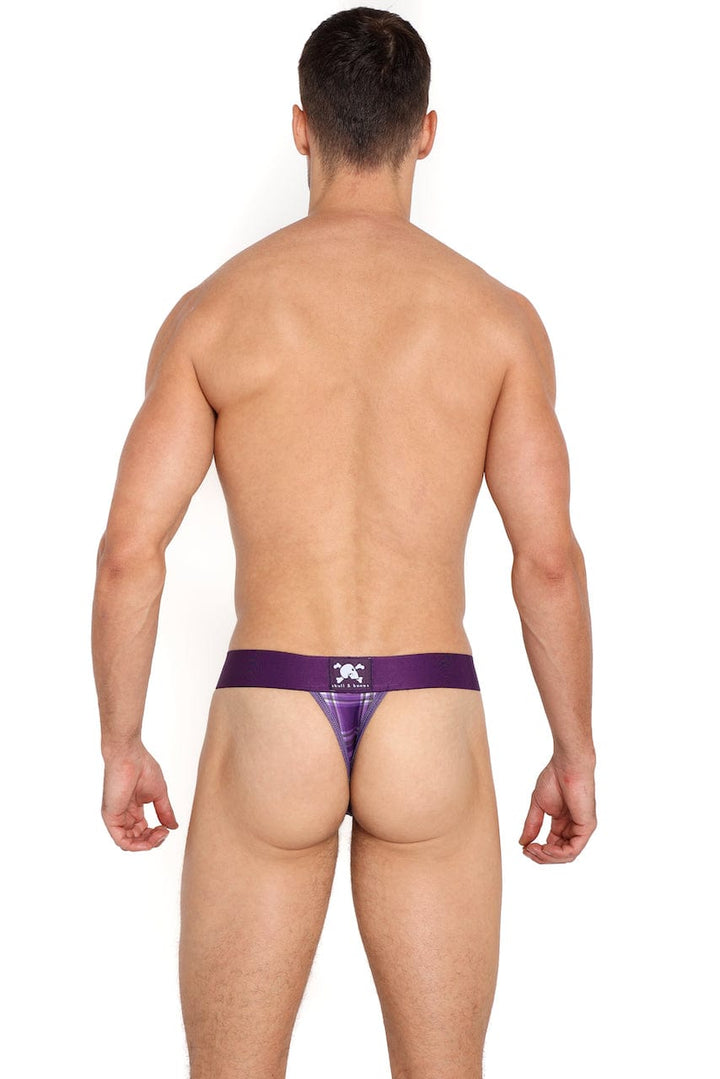 Purple Tartan Plaid Thong