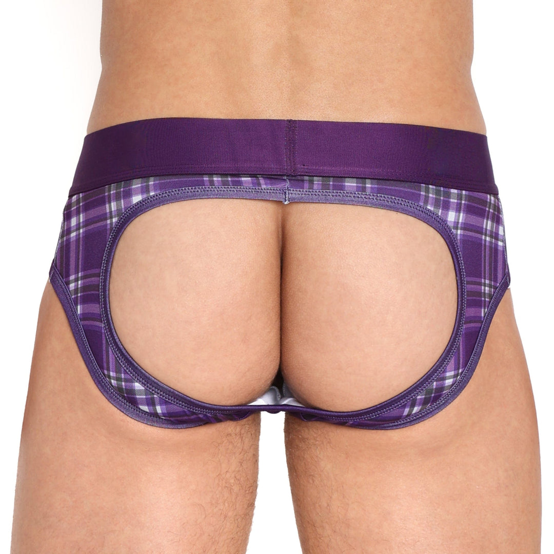 Purple Tartan Plaid Peek-A-Boo