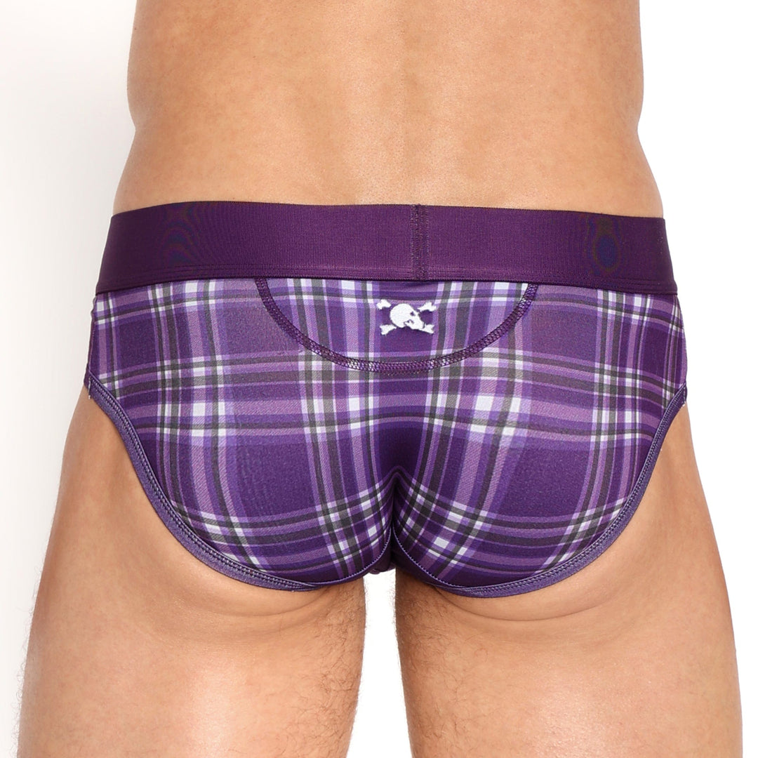 Purple Tartan Plaid Briefs