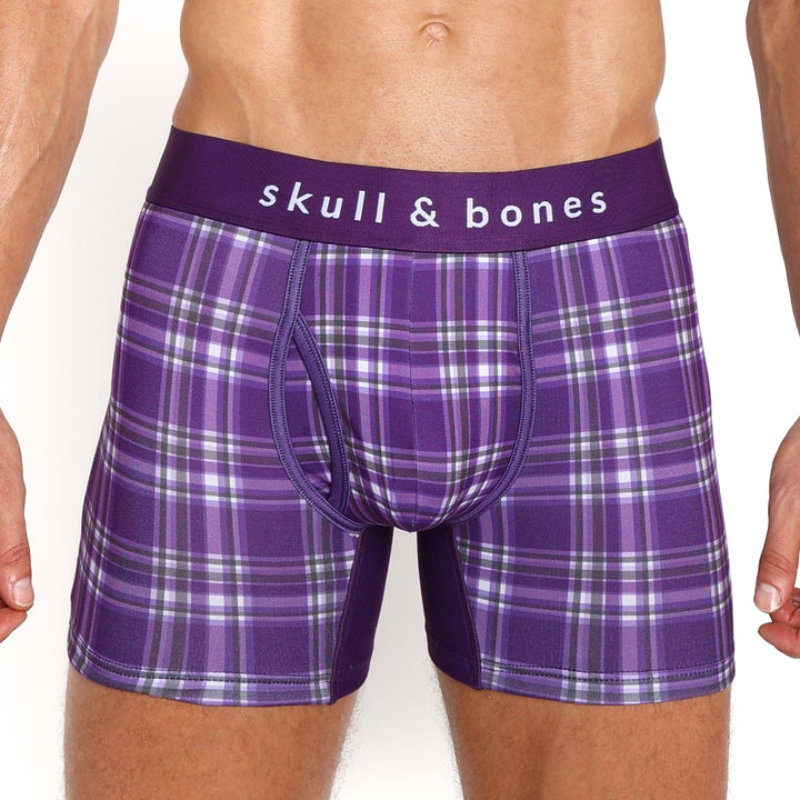 Purple Tartan Plaid Boxer Briefs