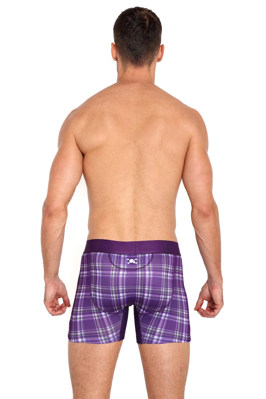 Purple Tartan Plaid Boxer Briefs