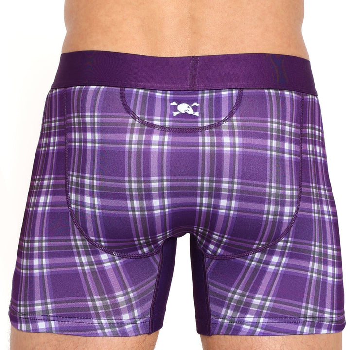 Purple Tartan Plaid Boxer Briefs