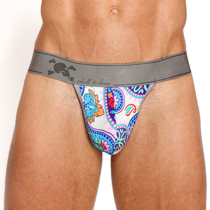 Paisley Skull Multi Thong