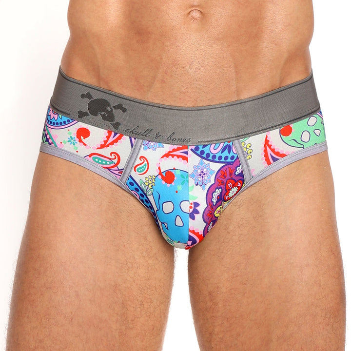 Paisley Skull Multi Brief