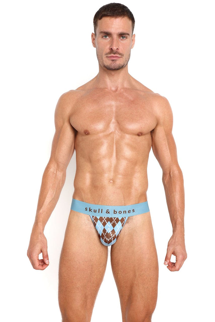 Skull Argyle Thong