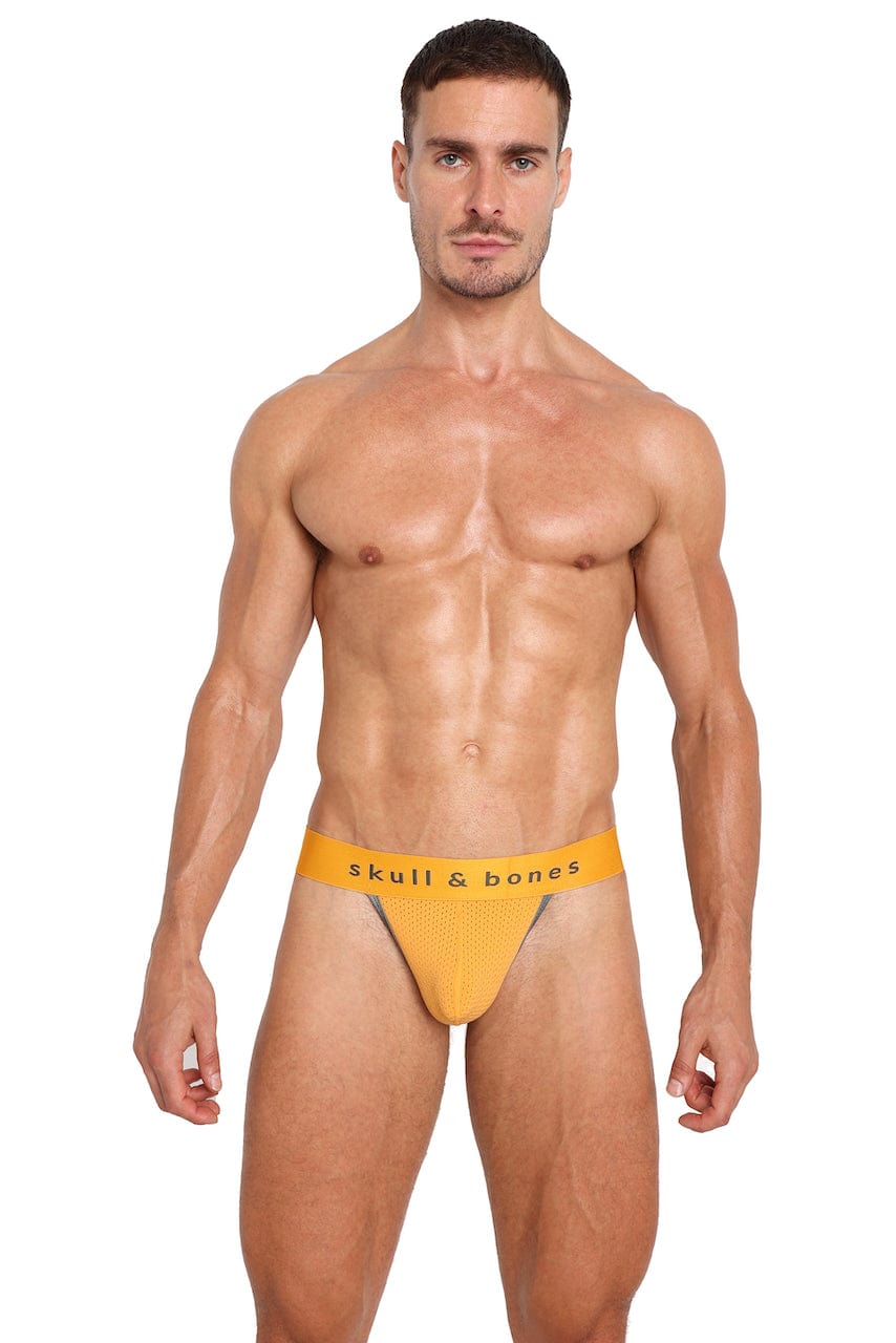 Orange Performance Mesh Thong