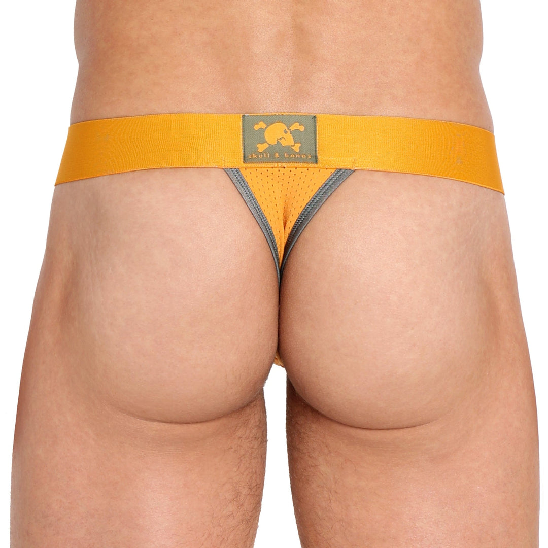 Orange Performance Mesh Thong