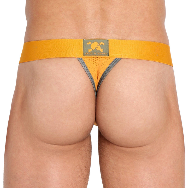 Orange Performance Mesh Thong