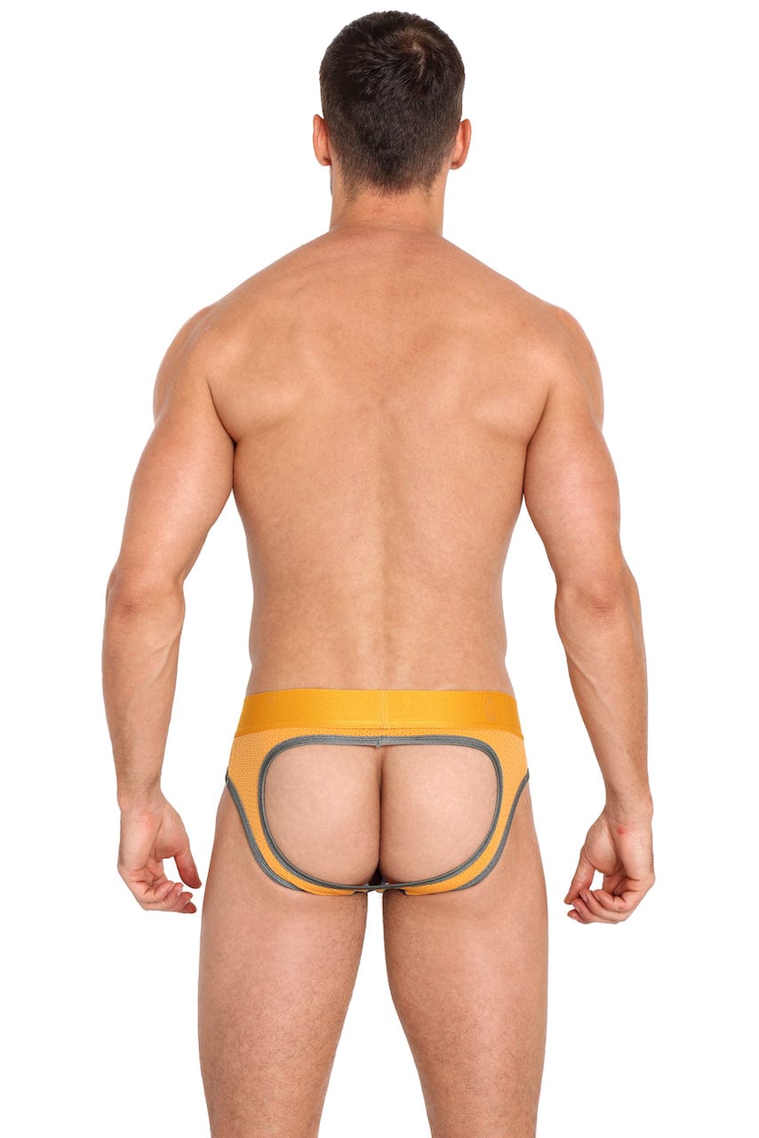 Orange Performance Mesh Peek-A-Boo