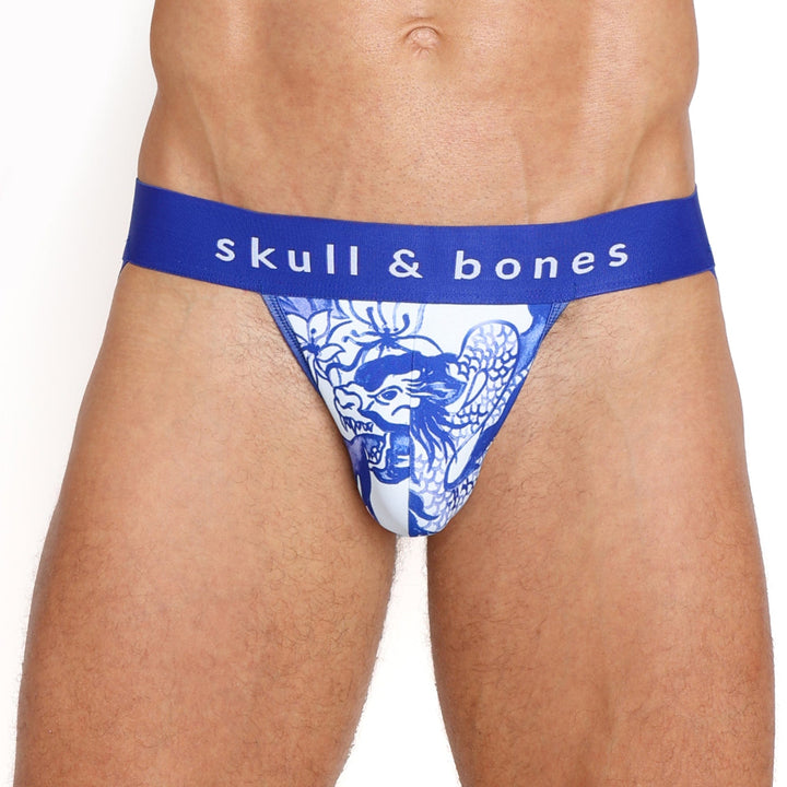 Hand Painted Indigo Dragon Jock