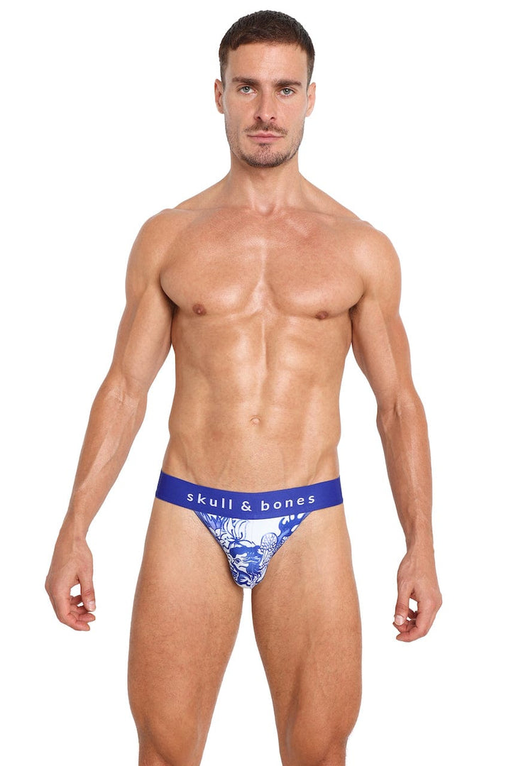 Hand Painted Indigo Dragon Jock