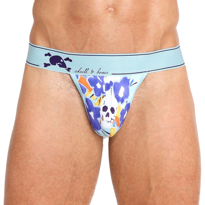 Floral With Skull Thong