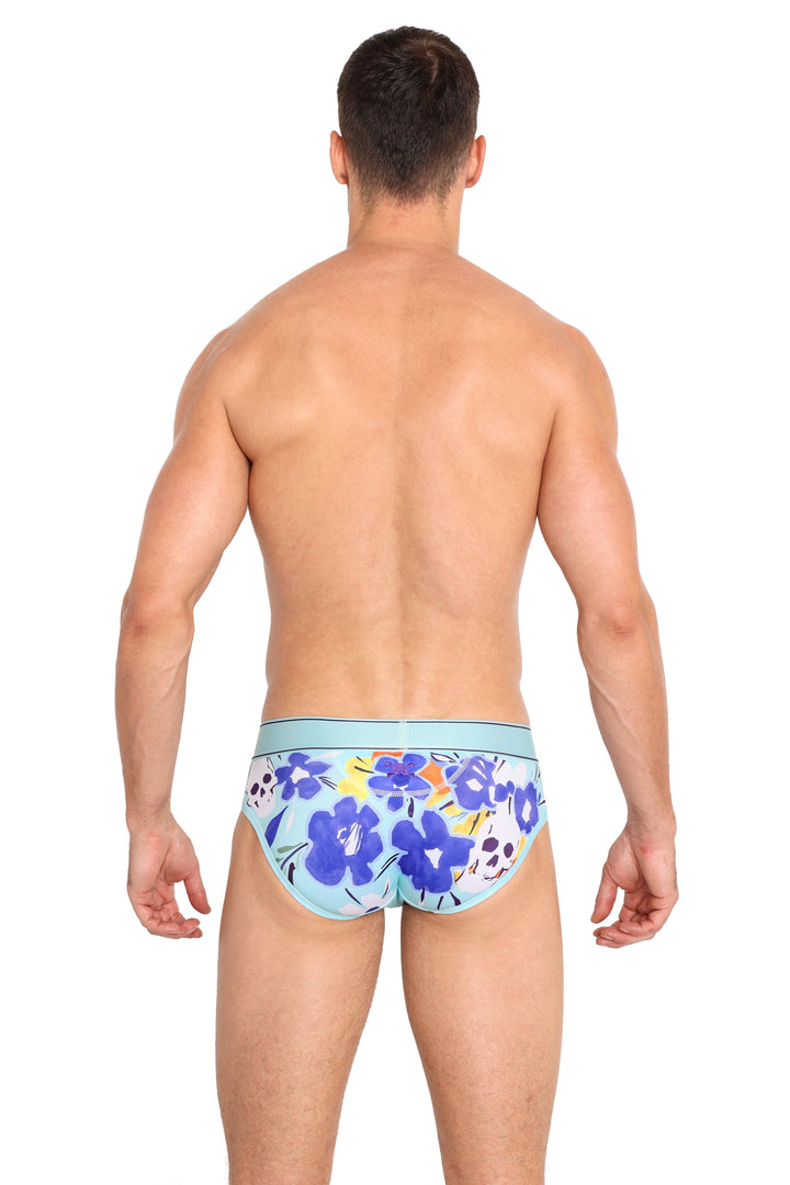 Floral With Skull Brief