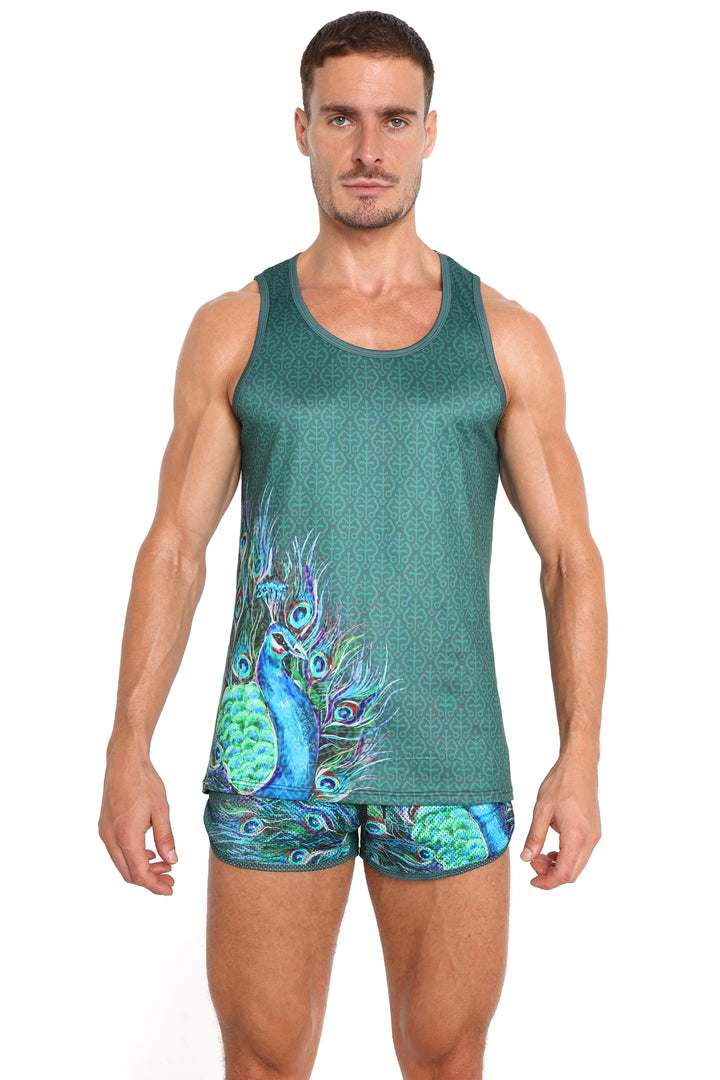 Peacock Tank Green