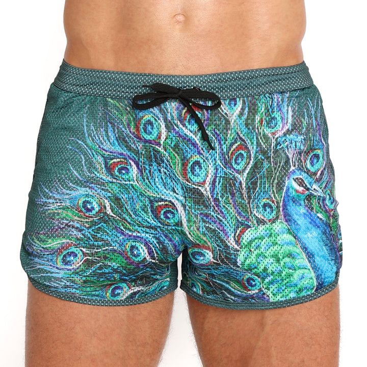 Peacock Mesh Short Green