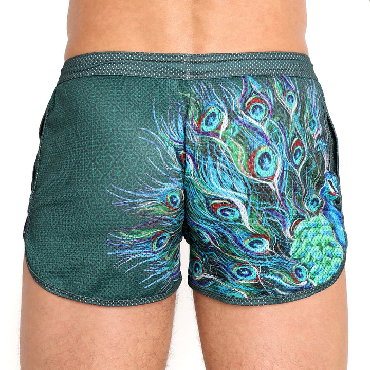 Peacock Mesh Short Green