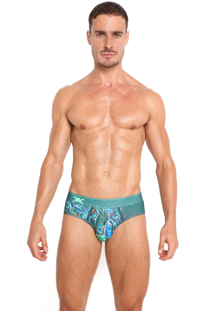 Peacock Brief Green