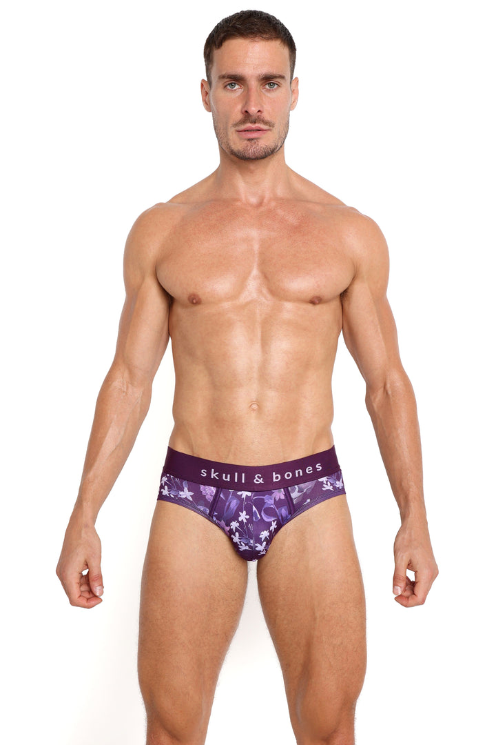 Dutch Floral Brief Purple