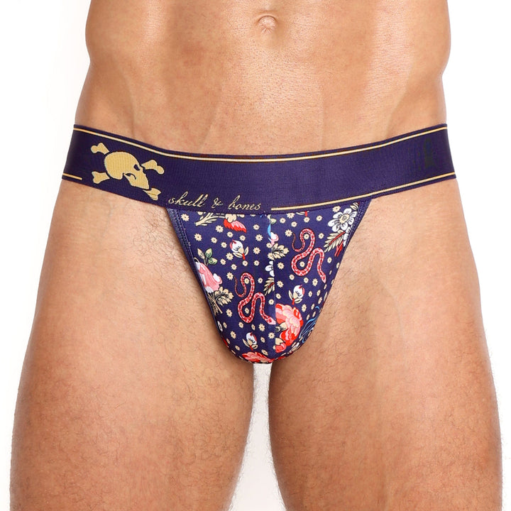 Ditsy Snake Floral Thong