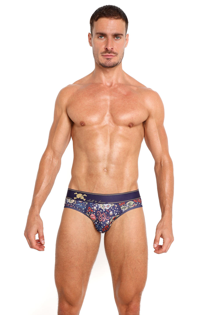 Ditsy Snake Floral Brief