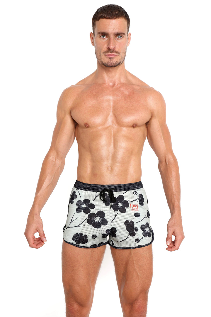 Japanese Floral Mesh Short