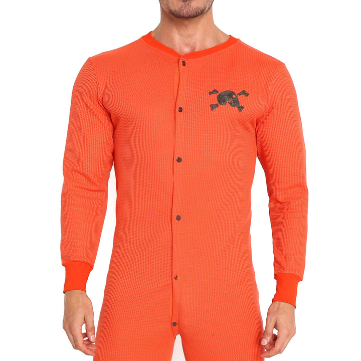Skull and BonesS&amp;B Signature Union Suit Orange