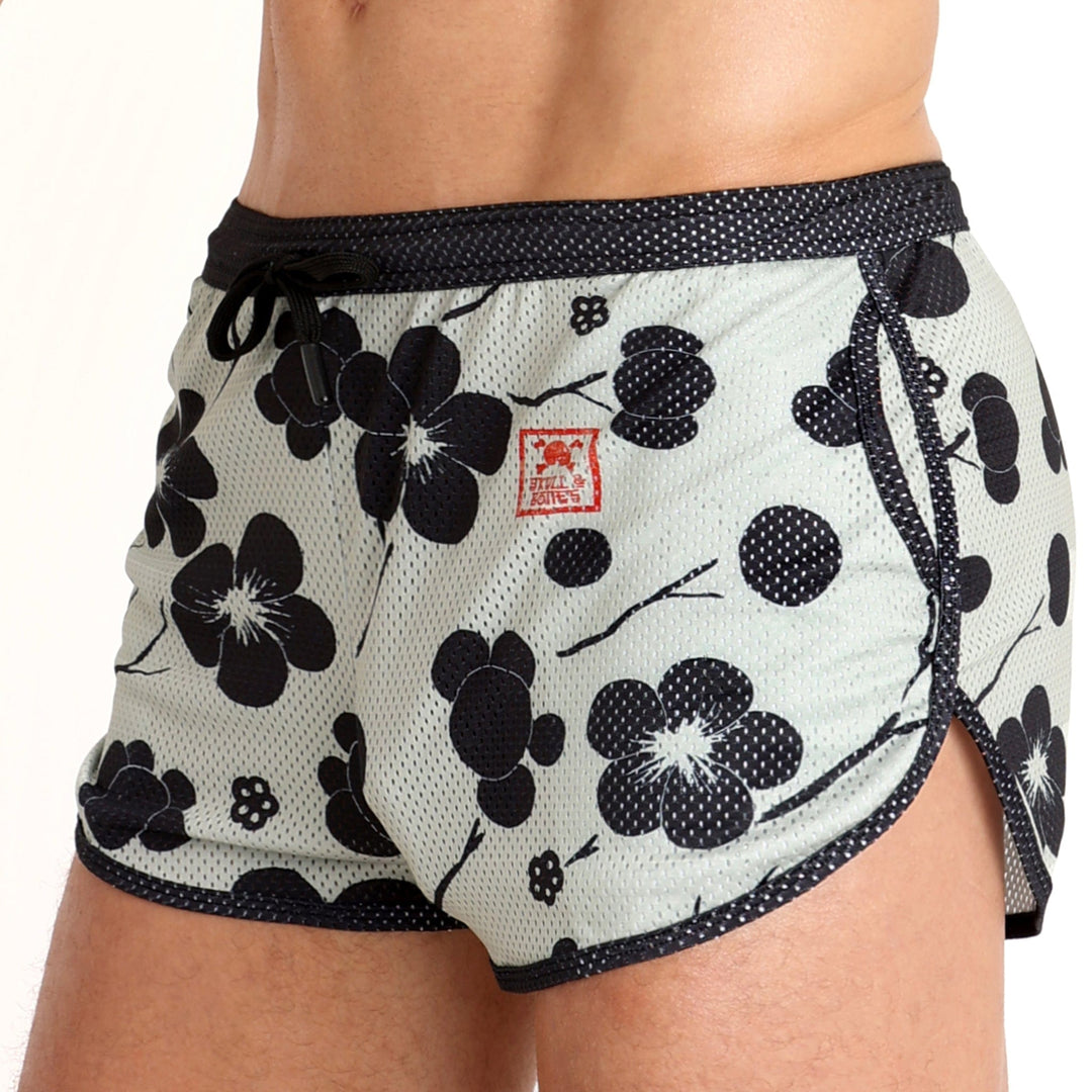 Japanese Floral Mesh Short