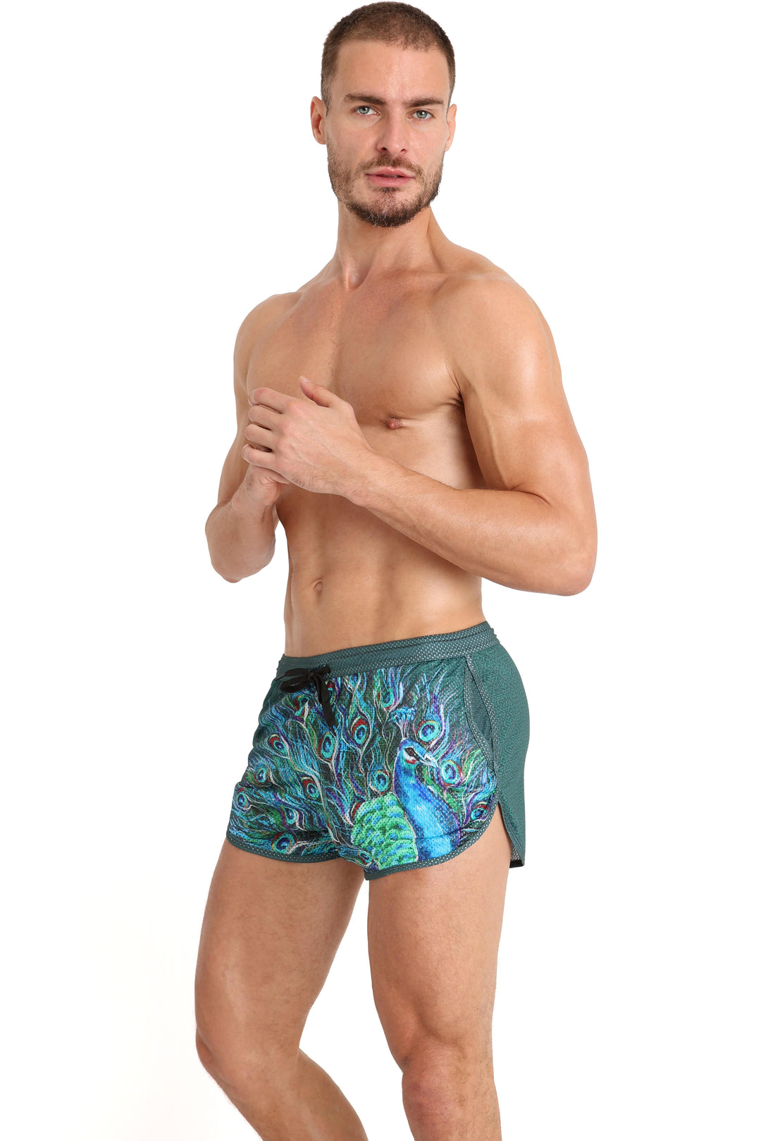 Peacock Mesh Short Green