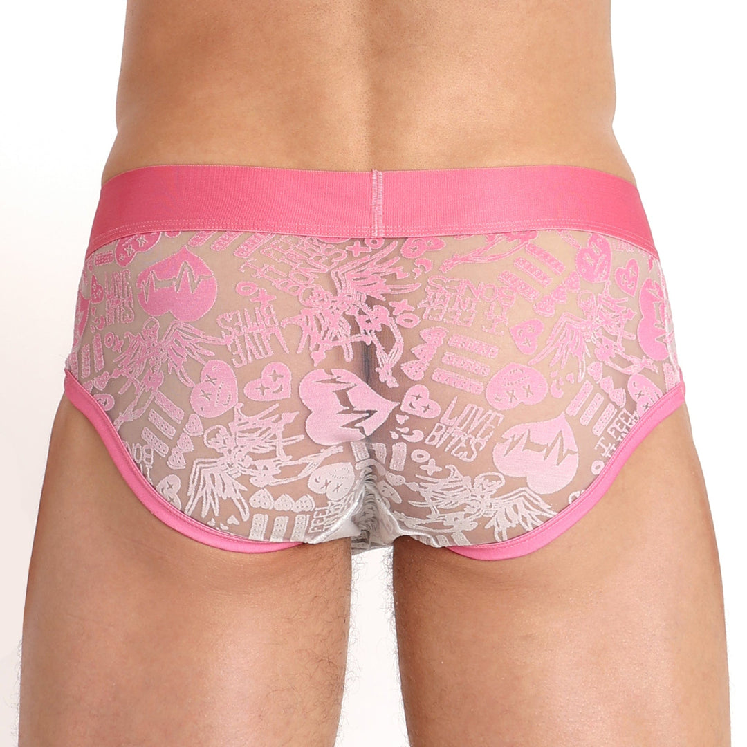 Love Bites Burnout Pink Ombre Brief