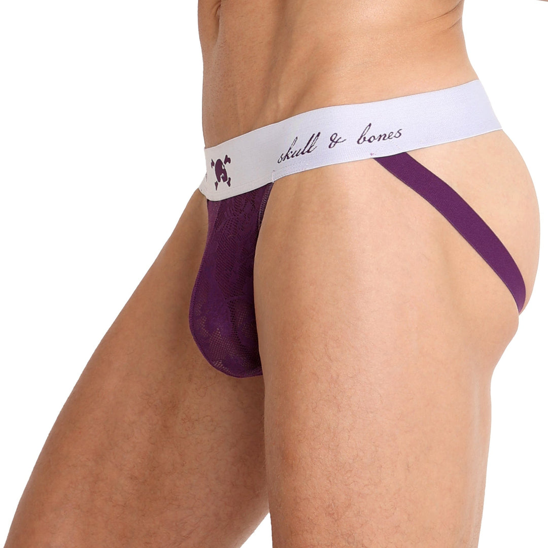 Floral Lace Purple Jockstrap