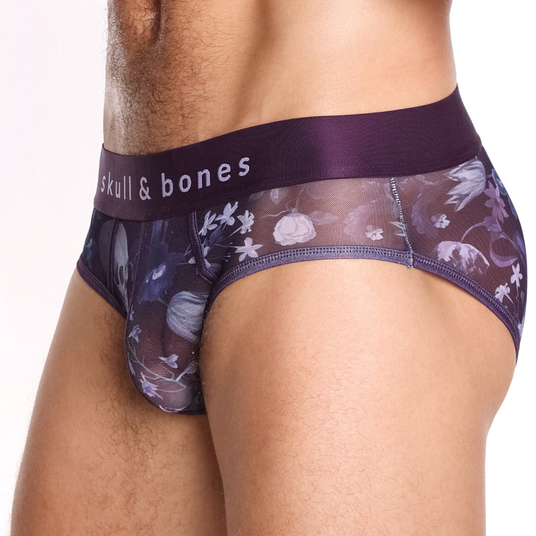 Dutch Floral Mesh Brief Purple