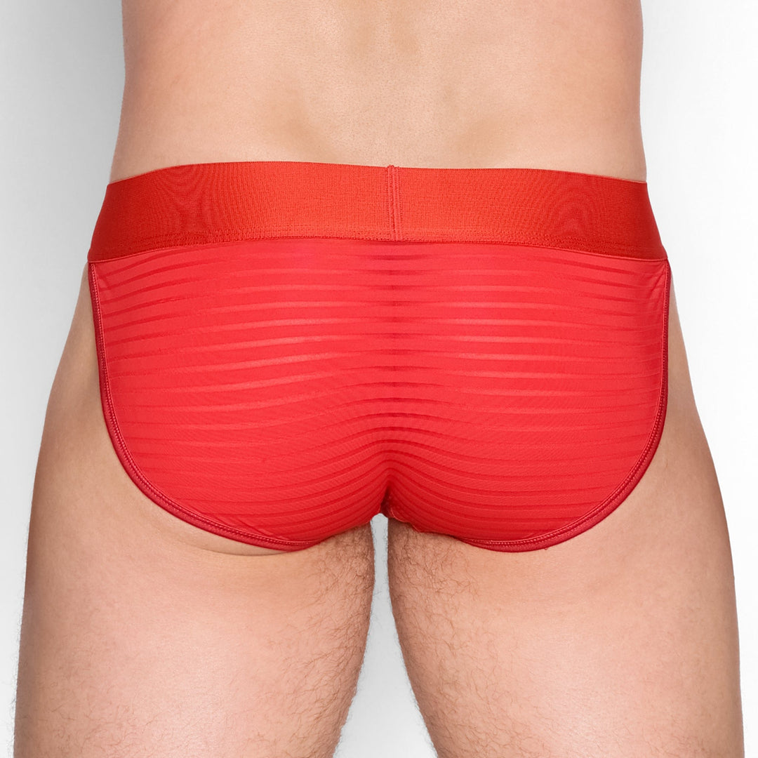 Just The Bones Sheer Red Stripe Sport Brief