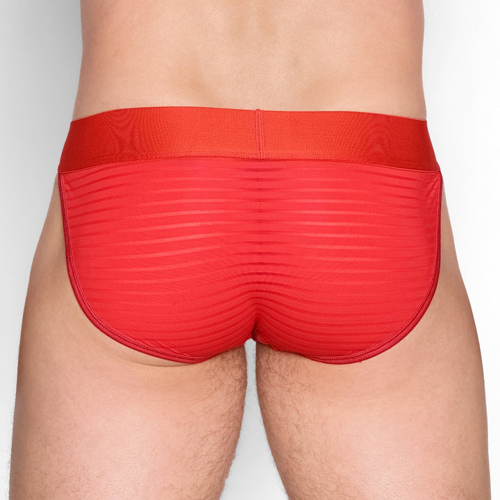 Just The Bones Sheer Red Stripe Sport Brief