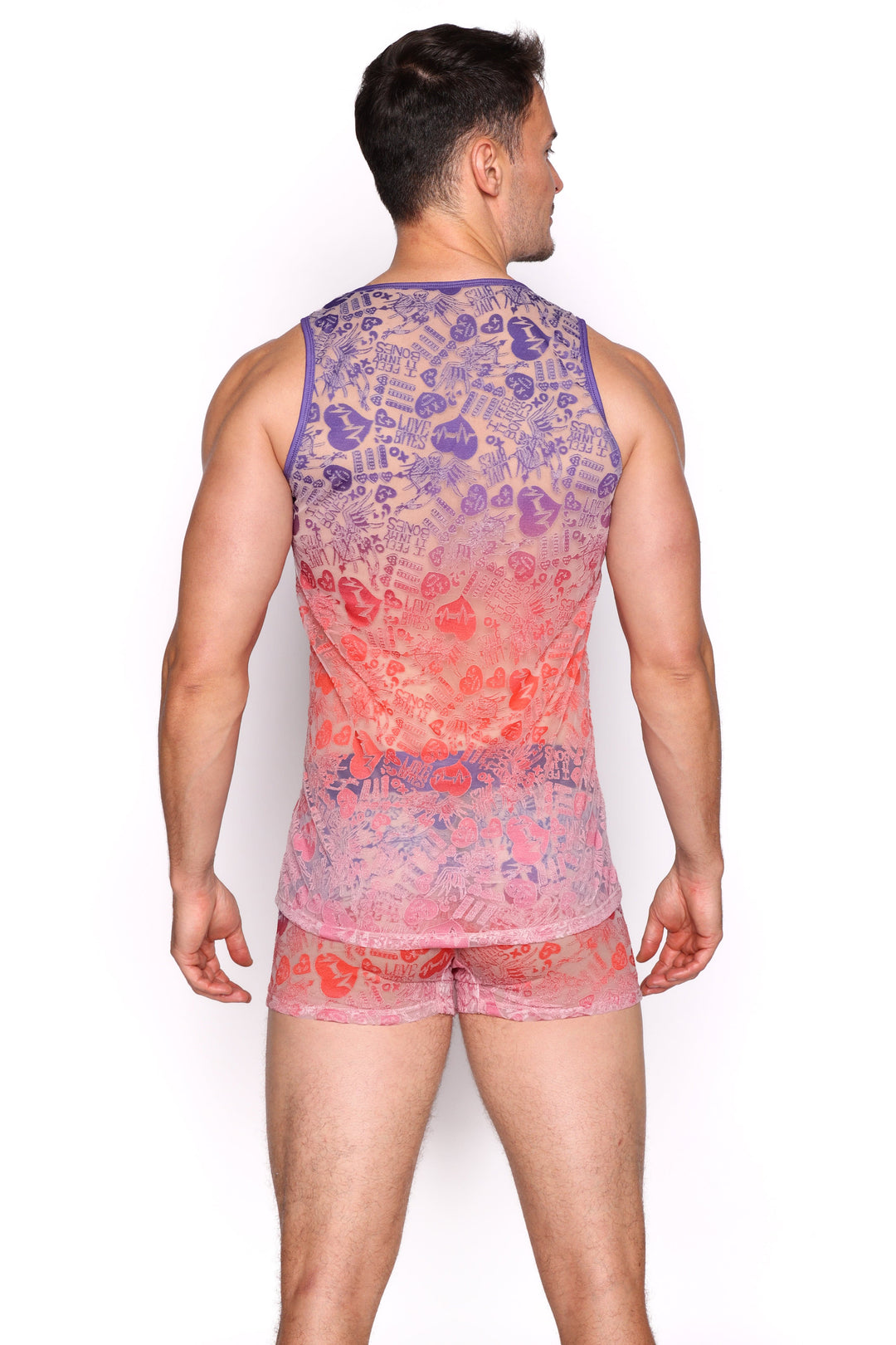 Love Bites Burnout Purple Ombre Tank