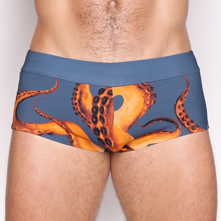 Octopus Blue Swim Trunk