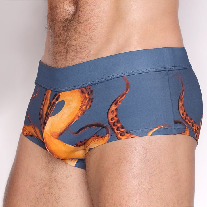 Octopus Blue Swim Trunk