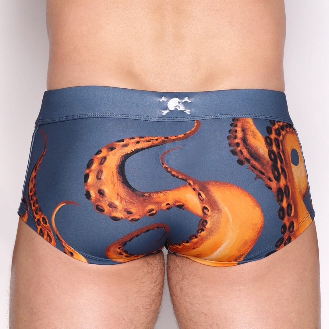 Octopus Blue Swim Trunk