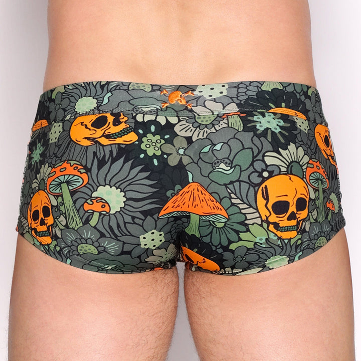 Groovy Floral Green Swim Trunk