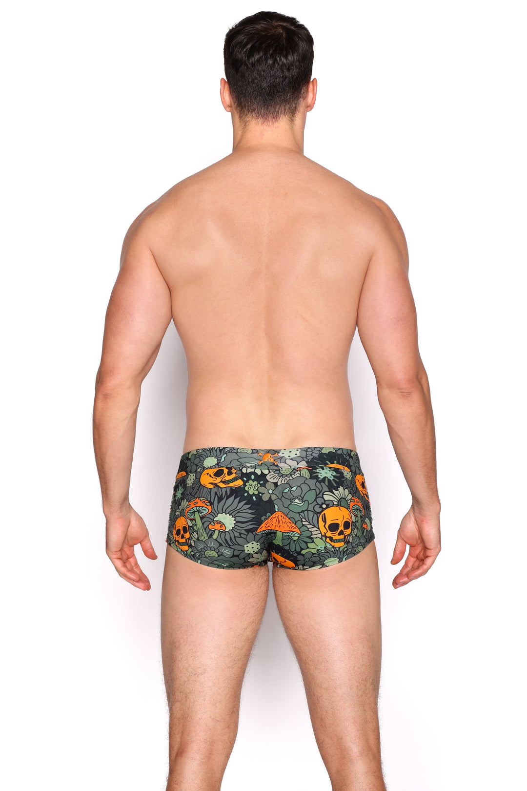 Groovy Floral Green Swim Trunk