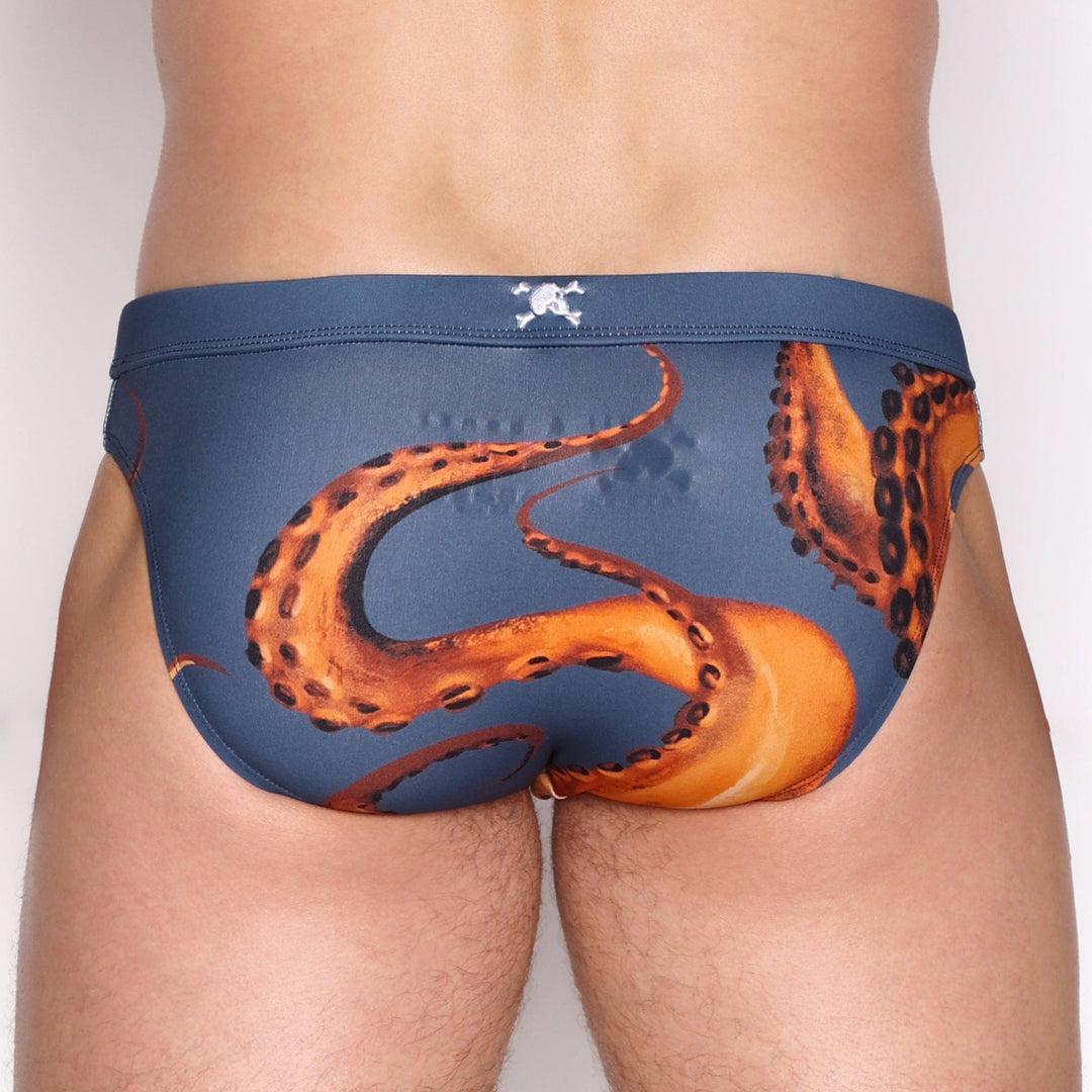 Octopus Blue Swim Brief