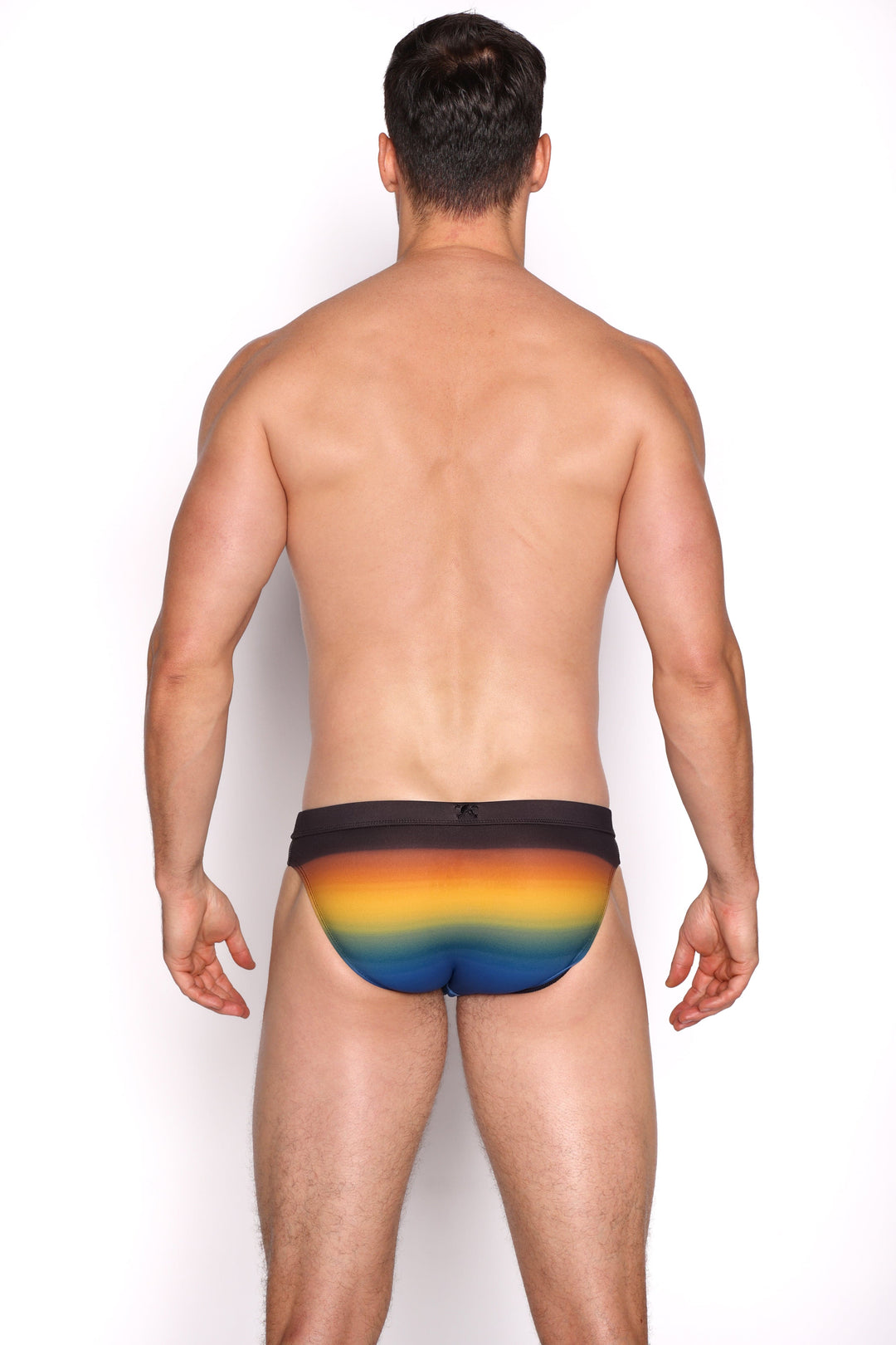 Dark Brown Ombre Swim Brief